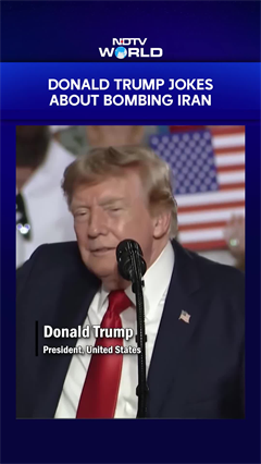 US President Donald Trump Jokes About Bombing Iran During Speech
