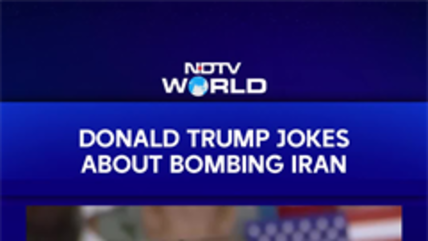 US President Donald Trump Jokes About Bombing Iran During Speech