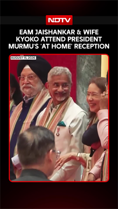 EAM Jaishankar Attends President Murmu's 'At-Home' Reception With Wife Kyoko
