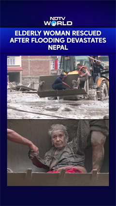 Nepal Floods: Elderly Woman Rescued After Devastating Flash Floods
