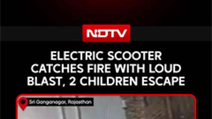 Electric Scooter Bursts Into Flames With Loud Blast, 2 Children Escape In Rajasthan