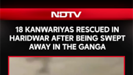18 Kanwariyas Rescued In Haridwar After Being Away By The Strong Currents Of Ganga