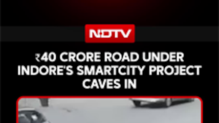 Indore: Smart City Road Caves In During Narmada Waterline Testing