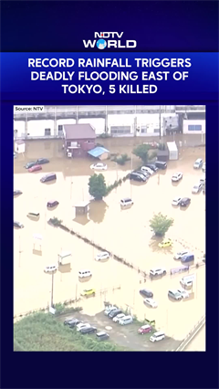 Record Rainfall Triggers Deadly Flooding East of Tokyo, 5 Killed