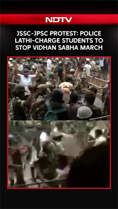 JSSC-JPSC Protest | Police Lathi-Charge Students To Stop Vidhan Sabha Gherao March In Ranchi