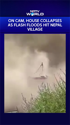On Camera, House Collapses As Flash Floods Hit Nepal Village | Nepal Flash Floods