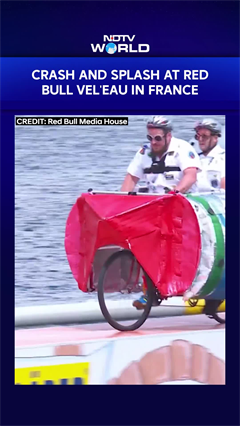 France News | Red Bull V&eacute;l'Eau 2026: Daredevils Race Homemade Bikes Over Water In Lille
