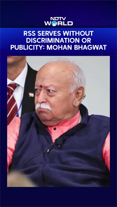 RSS Serves Without Discrimination Or Publicity: Mohan Bhagwat