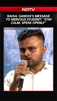 Rahul Gandhi Reassures Nervous Student, Recalls His Own First Public Speaking Experience