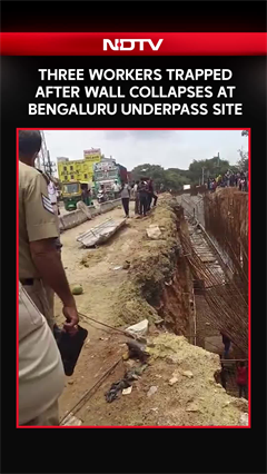 Bengaluru Underpass Wall Collapses, 3 Workers Trapped At Construction Site