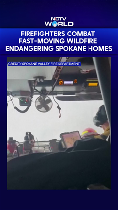 Firefighters Combat Fast-Moving Wildfire Endangering Spokane Homes
