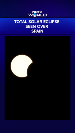 Total solar eclipse seen over Spain
