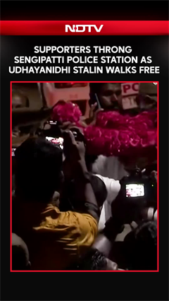 Supporters Throng Sengipatti Police Station as Udhayanidhi Stalin Walks Free