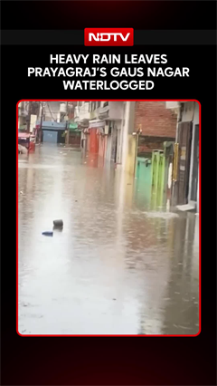 Heavy Rain Floods Prayagraj&rsquo;s Gaus Nagar, Water Enters Homes
