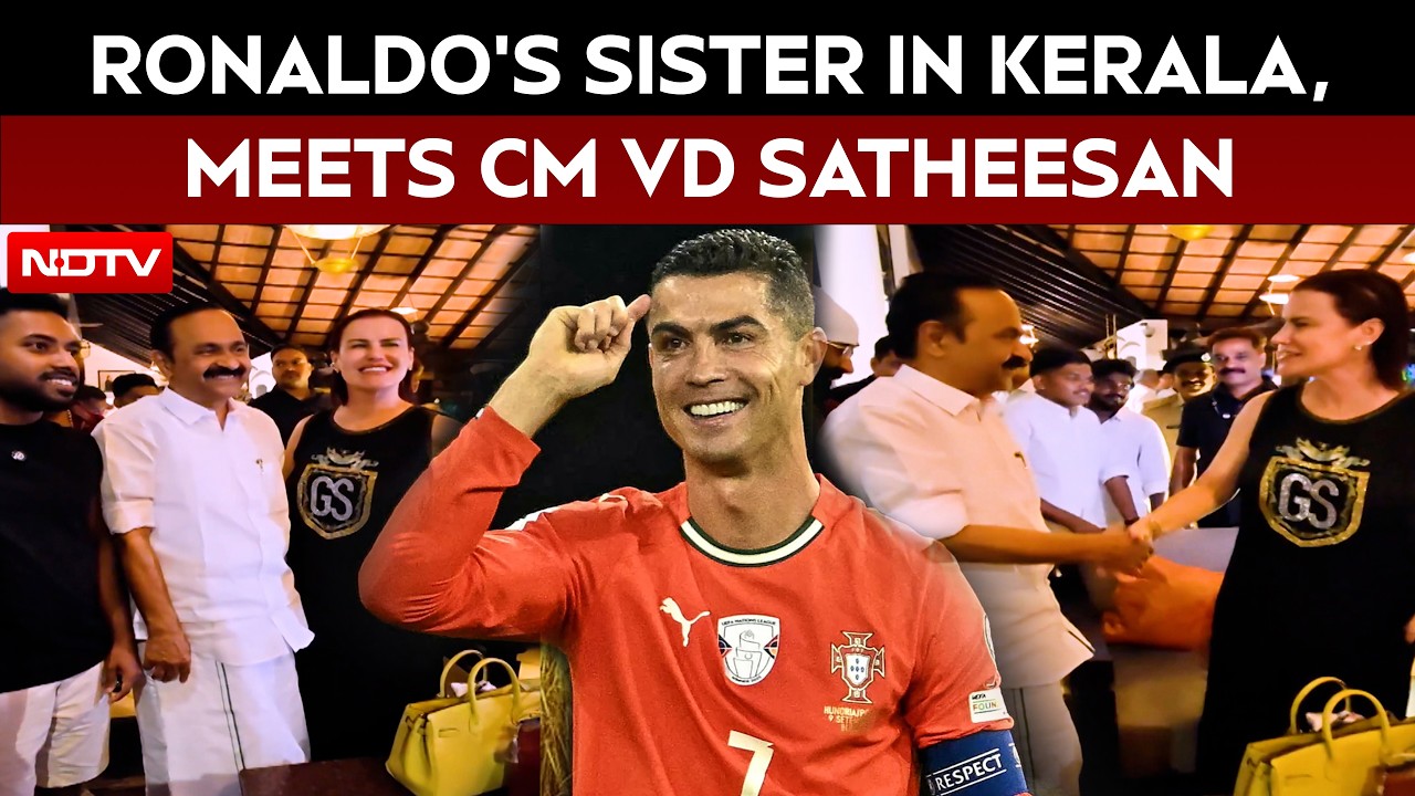 Keralam CM VD Satheesan Meets Cristiano Ronaldo's Sister, Shares Malayalis' Love For Football Star