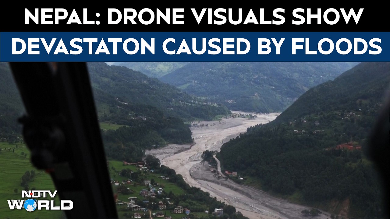 Aerials Show Flood-Ravaged Nepal Valley As Rescue Continues Near Hydropower Projects