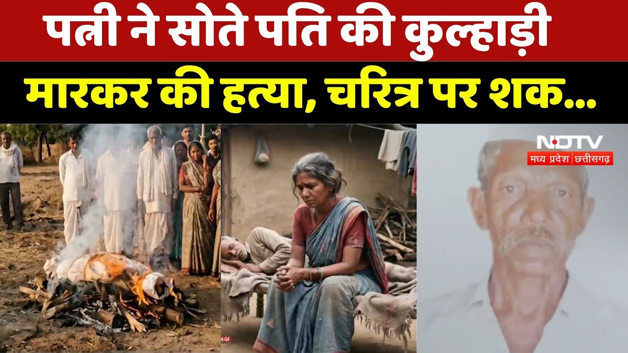 Barwani Crime: पत्नी ने सोते पति की कुल्हाड़ी मारकर की हत्या, चरित्र पर शक, खूनी अंत। Top News । MP