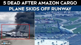 5 Dead After Amazon Cargo Plane Skids Off Runway, Bursts Into Flames In Miami