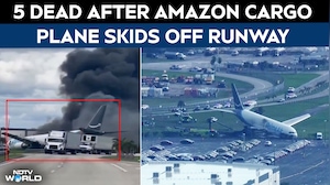 5 Dead After Amazon Cargo Plane Skids Off Runway, Bursts Into Flames In Miami