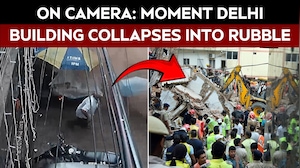 Watch: Moment Delhi Building Came Crashing Down And Turned Into Rubble