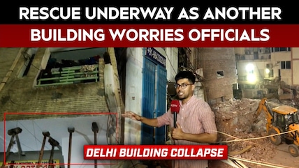 As Rescuers Dig Through Rubble In Delhi, Another Building Worries Officials