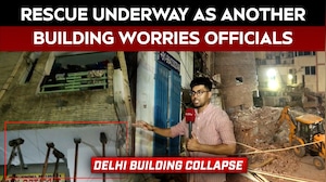 As Rescuers Dig Through Rubble In Delhi, Another Building Worries Officials