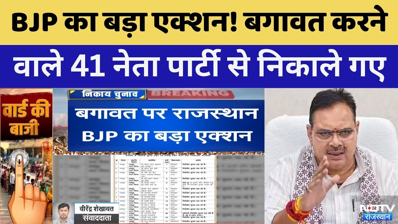 Nikay Chunav 2026: Rajasthan BJP का बड़ा एक्शन! | Breaking News | Rajasthan Politics | Jaipur News
