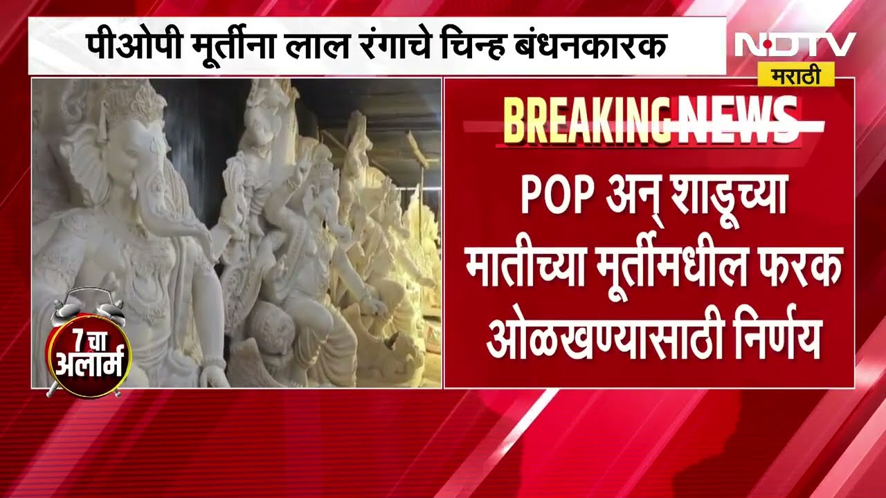 POP गणेश मूर्तीवर लाल रंगाचं गोल चिन्ह लावणं बंधनकारक, मूर्तिकारांना नियमांचं पालन करण्याचं आवाहन