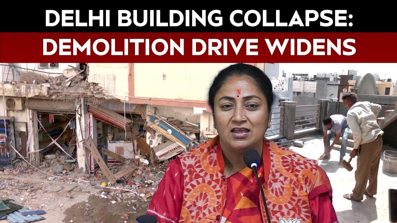 Delhi Building Collapse: Unsafe Structures Demolished Across Satya Niketan, Mukherji Nagar