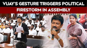 Tamil Nadu News | DMK vs Vijay: Dignity Debate Escalates Over Assembly Hand-Jaw Gesture