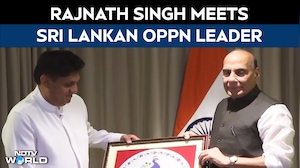Rajnath Singh Meets Sri Lankan Opposition Leader S. Premadasa In Colombo