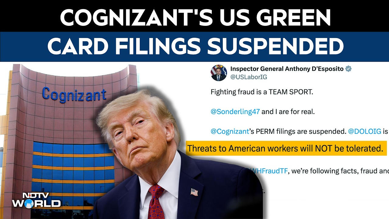 "Handcuffs Await": US Suspends Tech Giant Cognizant's Green Card Filings Over Alleged Visa Abuse