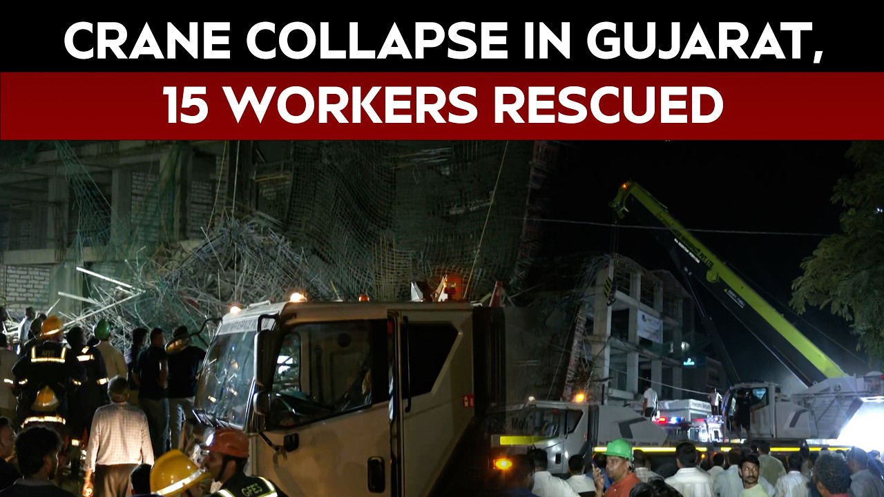 15 Workers Rescued After Iron Slab Collapses At Construction Site In Gandhinagar
