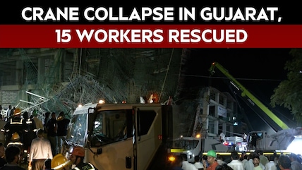 15 Workers Rescued After Iron Slab Collapses At Construction Site In Gandhinagar