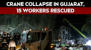 15 Workers Rescued After Iron Slab Collapses At Construction Site In Gandhinagar