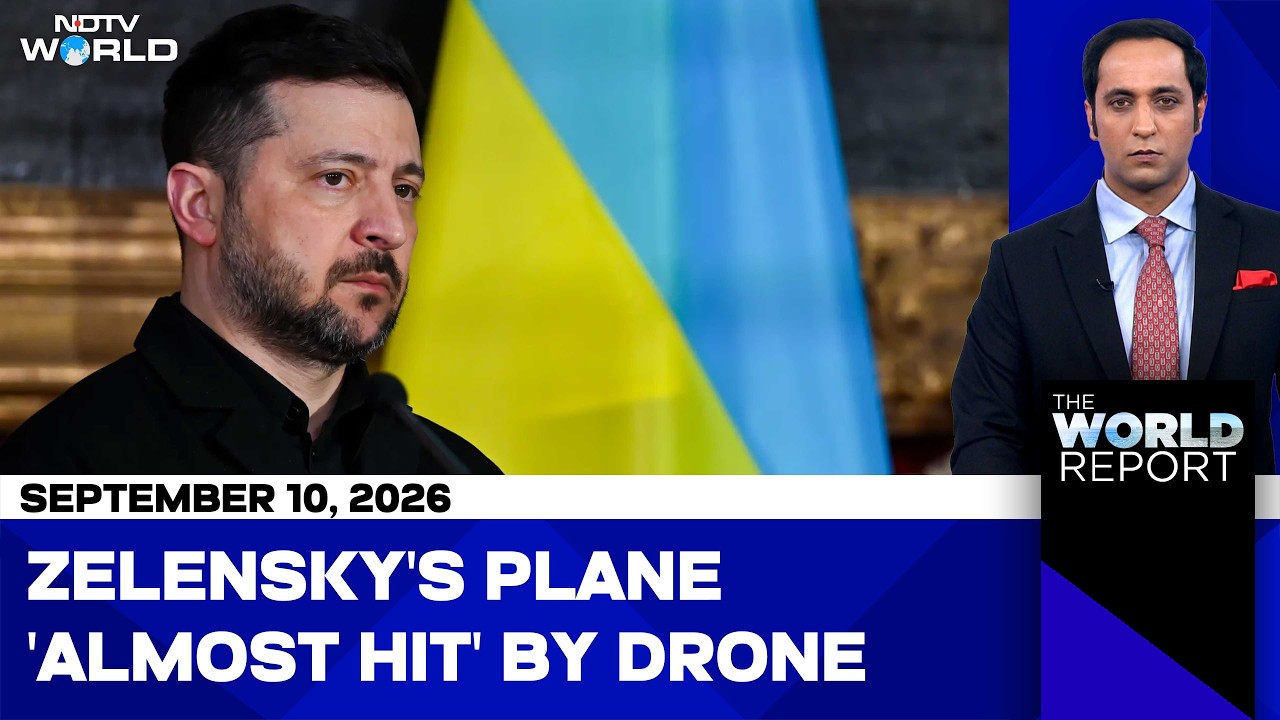Zelensky's Plane 'Almost Hit' By Drone