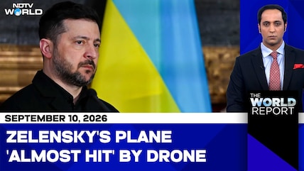 Zelensky's Plane 'Almost Hit' By Drone