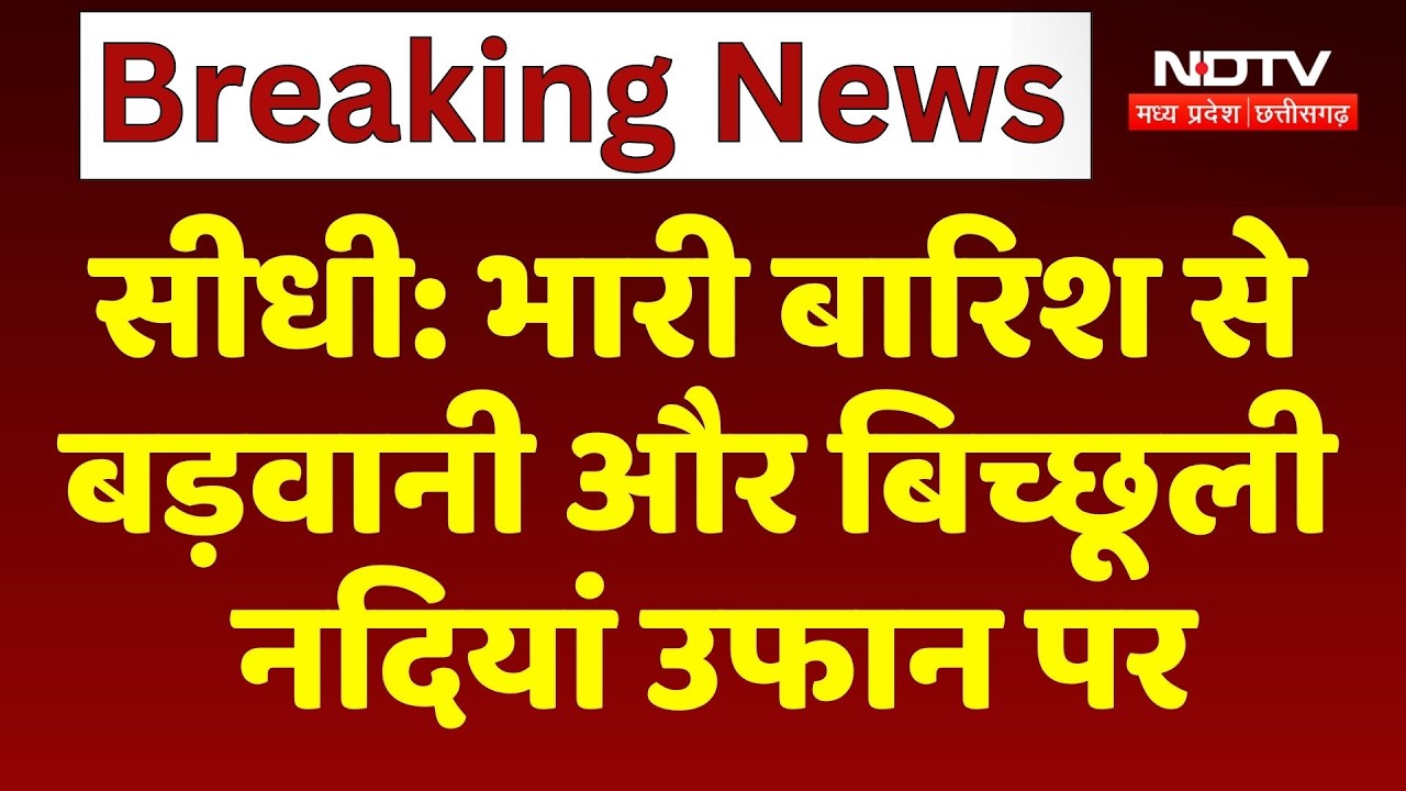 Sidhi Heavy Rain: सीधी में भारी बारिश से बड़वानी और बिच्छूली नदियां उफान पर। Breaking News । MP Rain