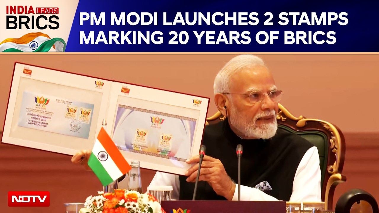 BRICS 2026 | PM Modi Unveils Two Postage Stamps Celebrating 20 Years Of BRICS
