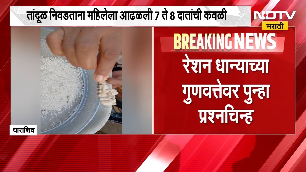 Dharashiv| रेशनच्या तांदळात चक्क दातांची कवळी, तांदूळ निवडताना महिलेला आढळली 7 ते 8 दातांची कवळी
