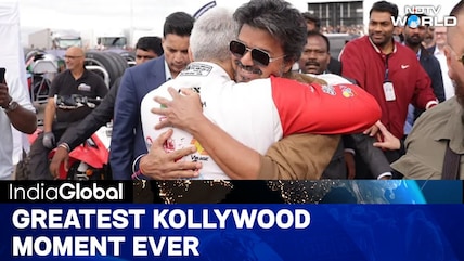 CM Vijay RUNS to Hug Ajith Kumar at Silverstone! Trisha Spotted! Greatest Kollywood Moment Ever!