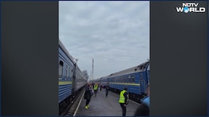 Russian Drone Strikes Train Near Ukraine-Poland Border