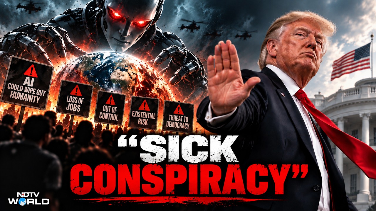 "SICK Conspiracy": Trump Rejects "Hoax" Warnings AI Could End Humanity