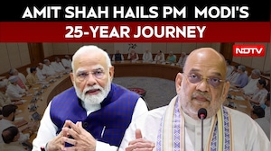 PM Modi News | Amit Shah Hails PM Modi's 25-Year Journey, Highlights Gujarat Model
