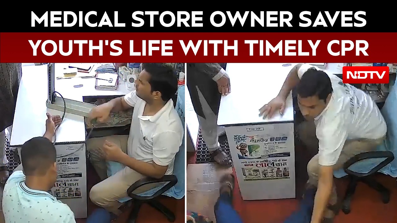 On Camera: Medical Store Owner Saves Youth's Life With Timely CPR In Uttarakhand