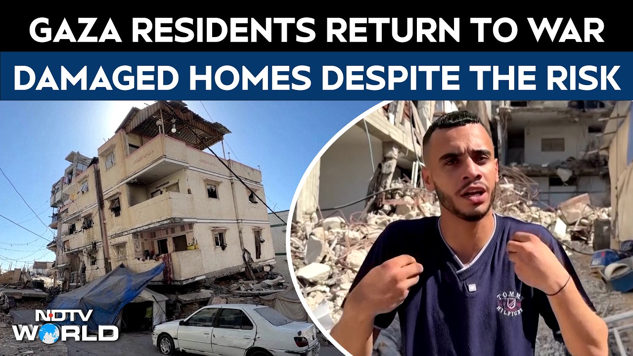 Gaza War News | Gaza Residents Return To War-Damaged Homes Despite Risk Of Building Collapse