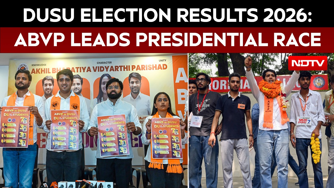 DUSU Election Results 2026: ABVP Leads Presidential Race After First Round Of Counting