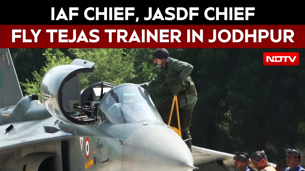 IAF Chief AP Singh, JASDF Chief Morita Fly Tejas Trainer in Jodhpur