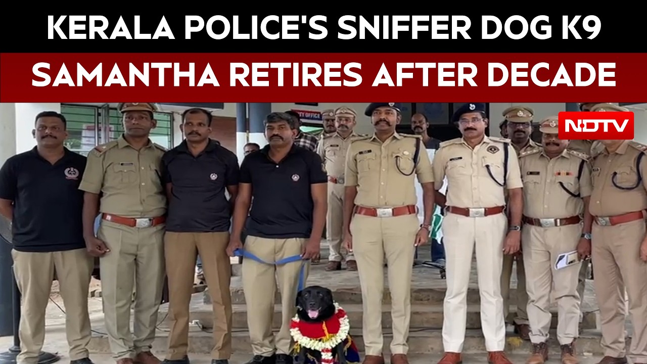 Kerala News | Kerala Police Gives K9 Samantha A Special Farewell After A Decade of Service