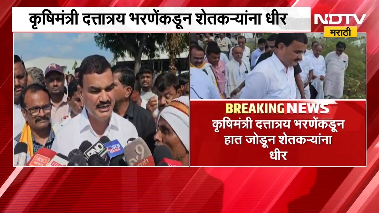 Agriculture Minister Dattatraya Bharne यांची हात जोडून शेतकऱ्यांना विनंती,भरणेंकडून शेतकऱ्यांना धीर